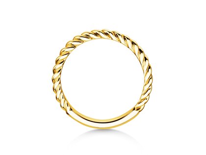 Bague de fiançailles Loop en 14K or jaune polie