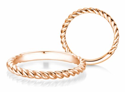 Bague de fiançailles Loop en 18K or rose polie