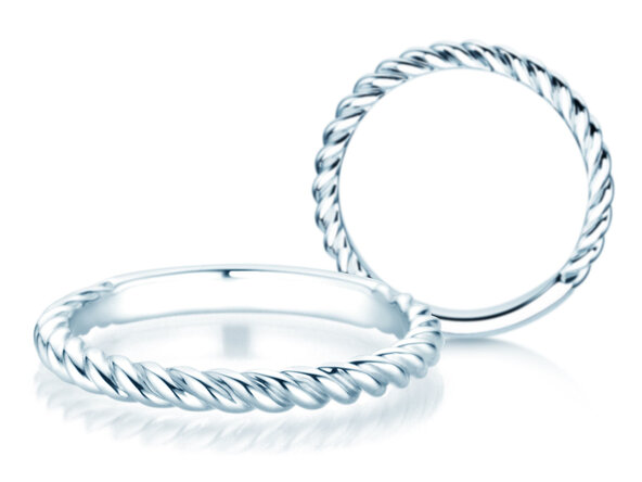 Bague de fiançailles Loop en Argent 925/- polie