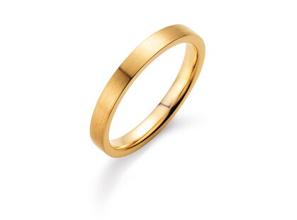 Bague pour homme Modern 2,5mm en 14K or jaune mate