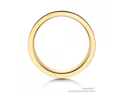 Bague pour homme Modern 2,5mm en 9K or jaune mate