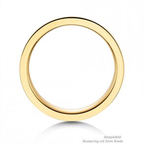 Bague pour homme Modern 2,5mm en 9K or jaune mate