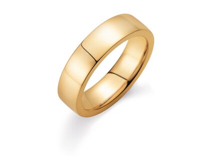 Bague pour homme Modern 6mm dans 14K or jaune polie