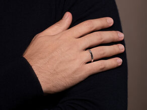 Bague pour homme Modern 3mm dans Argent 925/- mate