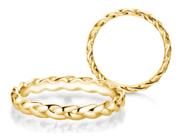 Bague de fiançailles Pony en 14K or jaune polie