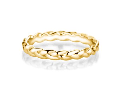 Bague de fiançailles Pony en 14K or jaune polie