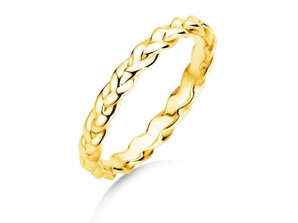 Bague de fiançailles Pony en 14K or jaune polie
