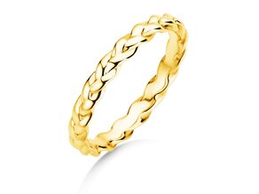 Bague de fiançailles Pony en 14K or jaune polie