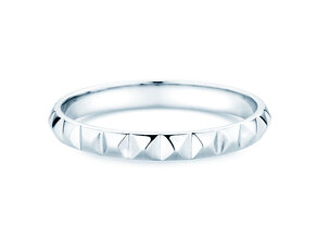 Bague de fiançailles Trinity en 14K or blanc polie