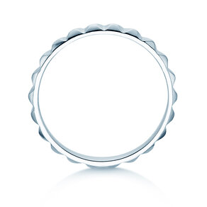 Bague de fiançailles Trinity en 14K or blanc polie