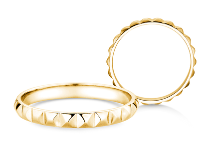Bague de fiançailles Trinity en 9K or jaune polie